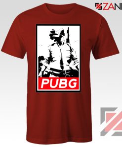 Best PUBG Printed Red Tshirt