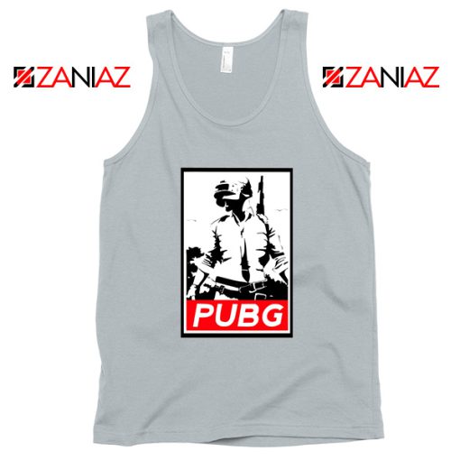 Best PUBG Printed Sport Grey Tank Top