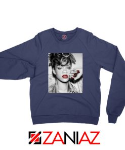 Best Rihanna Pop Singer Navy Blue Sweater