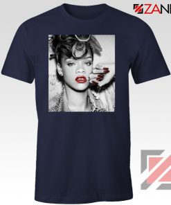 Best Rihanna Pop Singer Navy Blue Tshirt