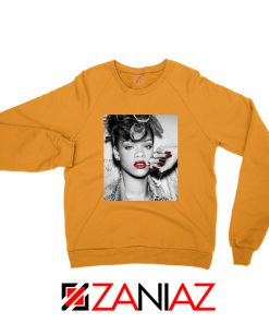 Best Rihanna Pop Singer Orange Sweater