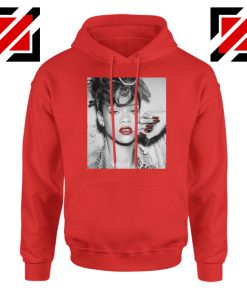 Best Rihanna Pop Singer Red Hoodie