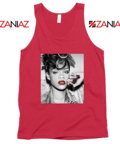 Best Rihanna Pop Singer Red Tank Top