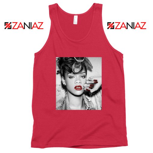 Best Rihanna Pop Singer Red Tank Top