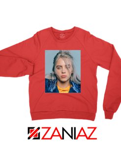 Billie Eilish Girl Star Red Sweatshirt