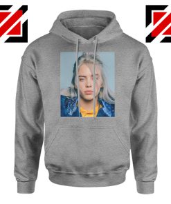 Billie Eilish Girl Star Sport Grey Hoodie