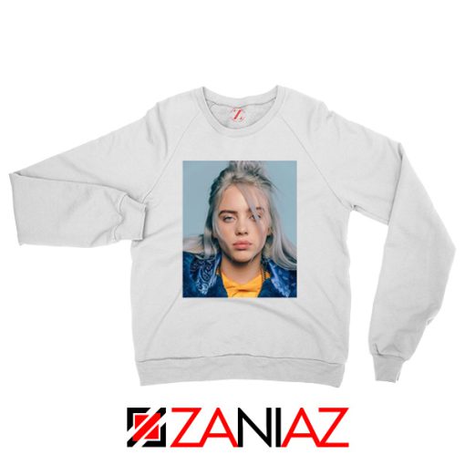 Billie Eilish Girl Star White Sweatshirt