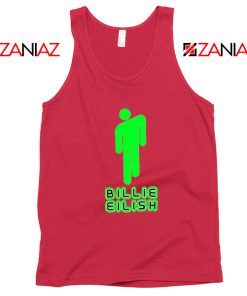 Billie Eilish Pop Singer Red Tank Top