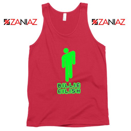 Billie Eilish Pop Singer Red Tank Top