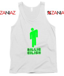 Billie Eilish Pop Singer White Tank Top