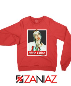 Billie Eilish Womens Red Sweatshirt