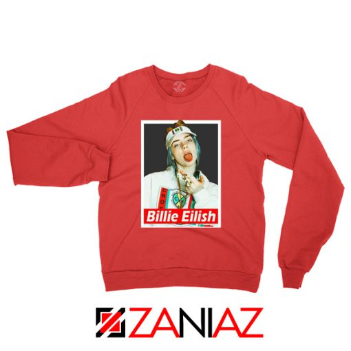 Billie Eilish Womens Red Sweatshirt