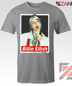 Billie Eilish Womens Sport Grey Tshirt