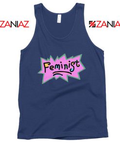 Cheap Feminist Rugrats Navy Blue Tank Top