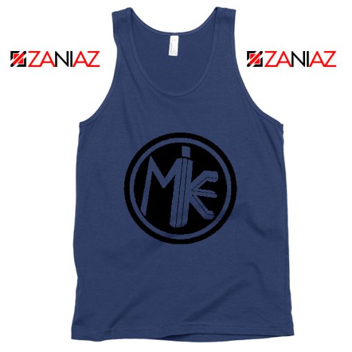 Cheap Mike Circle Navy Blue Tank Top