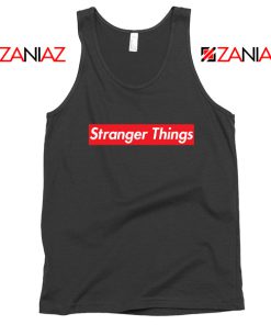 Cheap Stranger Things Parody Black Tank Top