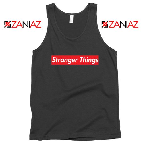 Cheap Stranger Things Parody Black Tank Top