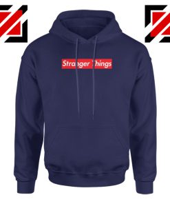 Cheap Stranger Things Parody Navy Blue Hoodie