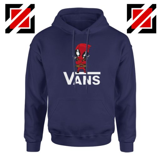 Cheap Van Deadpool Navy Blue Hoodie