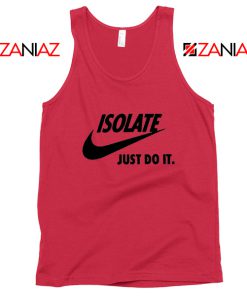 Coronavirus Isolate Parody Nike Red Tank Top