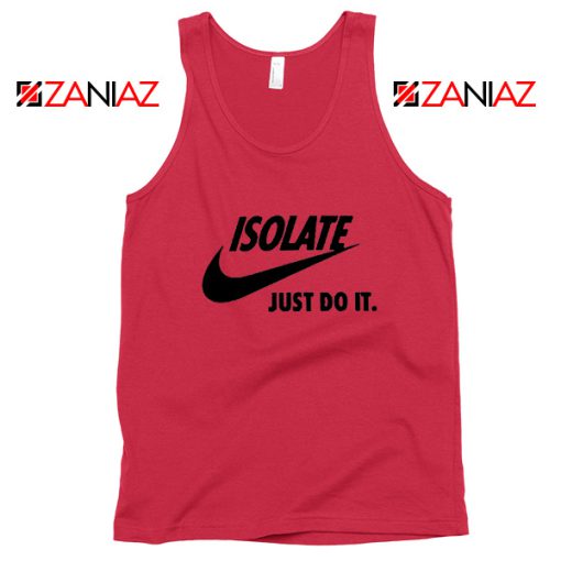 Coronavirus Isolate Parody Nike Red Tank Top