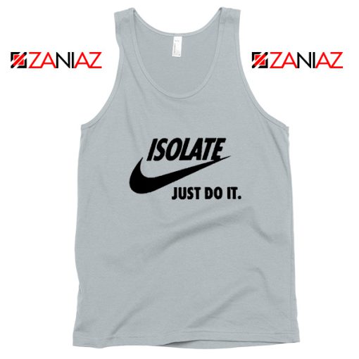 Coronavirus Isolate Parody Nike Sport Grey Tank Top