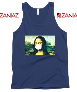 Coronavirus Mona Lisa Navy Blue Tank Top