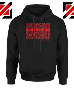 Coronavirus Repeating Black Hoodie