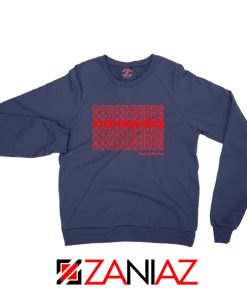 Coronavirus Repeating Navy Blue Sweatshirt