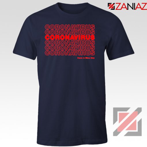 Coronavirus Repeating Navy Blue Tshirt