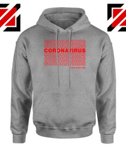 Coronavirus Repeating Sport Grey Hoodie