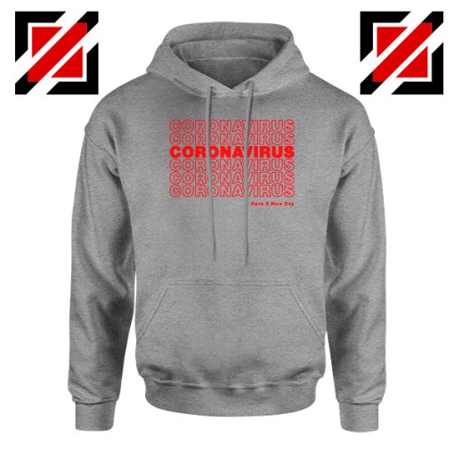 Coronavirus Repeating Sport Grey Hoodie