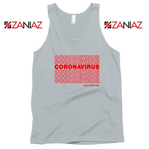 Coronavirus Repeating Sport Grey Tank Top