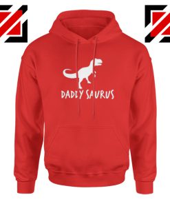 Daddy Saurus Red Hoodie