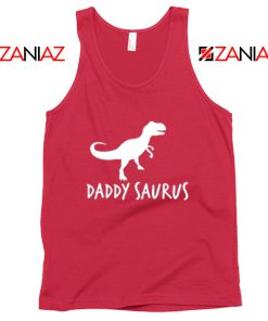 Daddy Saurus Red Tank Top