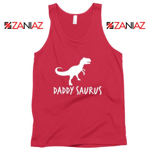 Daddy Saurus Red Tank Top