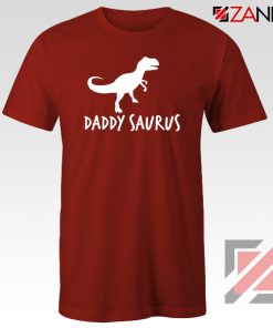 Daddy Saurus Red Tshirt