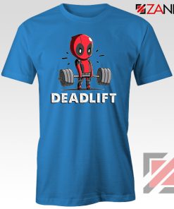 Deadpool Deadlift Blue Tshirt