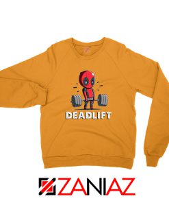 Deadpool Deadlift Orange Sweatshirt