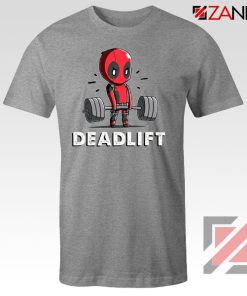 Deadpool Deadlift Sport Grey Tshirt