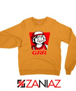 Dustin GRR Parody Orange Sweater