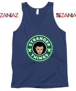 Eleven Starbucks Coffee Navy Blue Tank Top