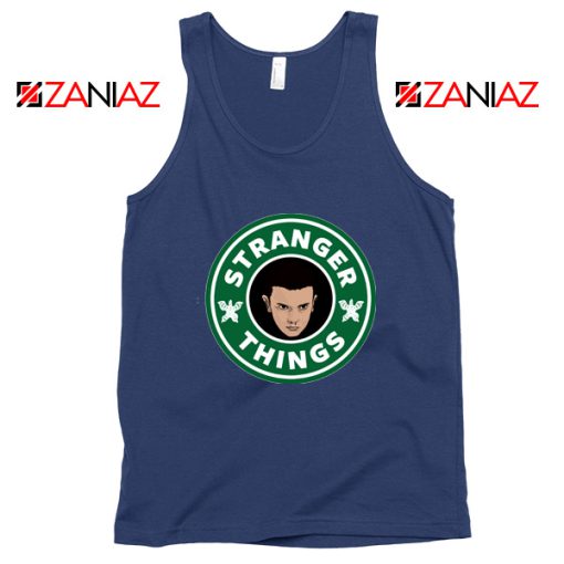 Eleven Starbucks Coffee Navy Blue Tank Top