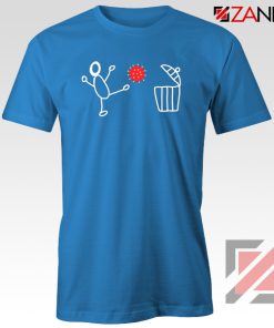 Football Soccer Corona Virus Blue Tshirt