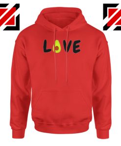 Love Avocado Red Hoodie