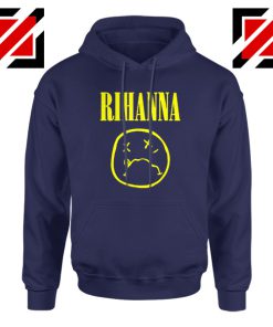 Nirvana Rihanna Navy Blue Hoodie