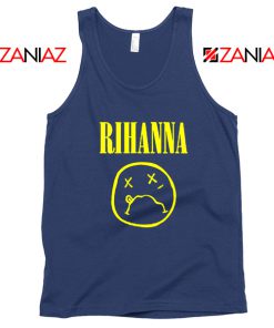 Nirvana Rihanna Navy Blue Tank Top