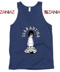 QuaranTINA Navy Blue Tank Top