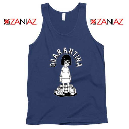 QuaranTINA Navy Blue Tank Top