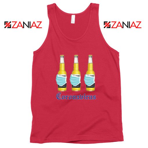 Quarantine Beer Mask Virus Red Tank Top